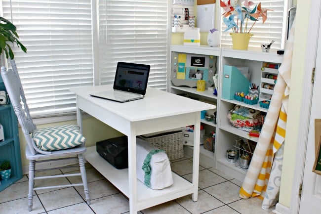 Small Desk Turned Large Workspace