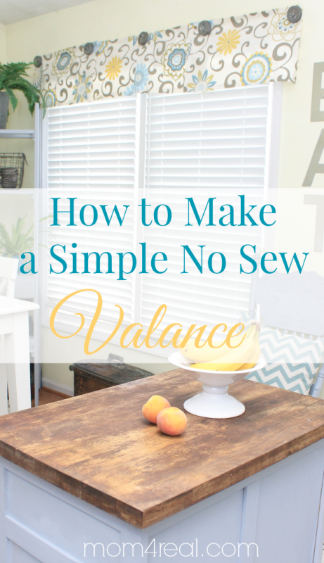 How To Make A Simple No Sew Valance or Curtains
