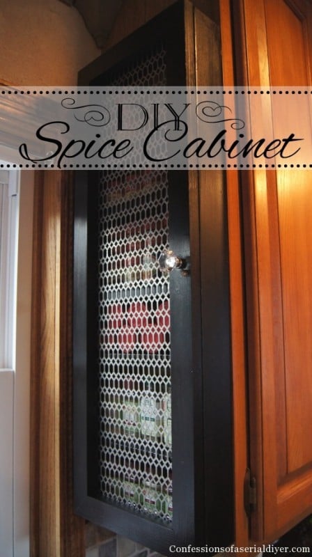 DIY Spice Cabinet | Confessions of a Serial DIYer on Remodelaholic.com