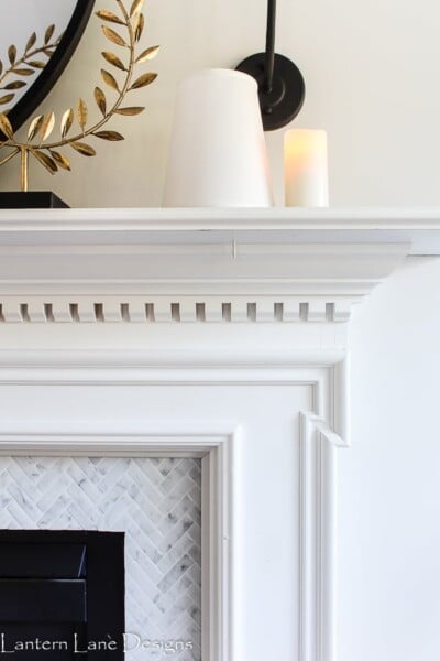 Fireplace Makeover With Peel And Stick Tile, Lantern Lane Designs Featured On Remodelaholic
