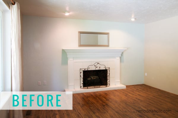 Jordan House 1970's Fireplace Remodel And Mantel Makeover Before, Remodelaholic