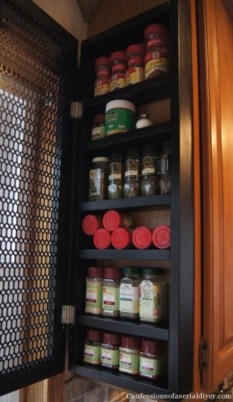 side of cabinet spice rack, Confessions of a Serial DIYer on Remodelaholic