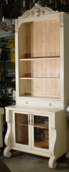 furniture makeover - dresser to tall bookcase