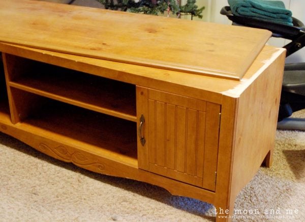 how to make a console from entertainment center, The Moon and Me on Remodelaholic
