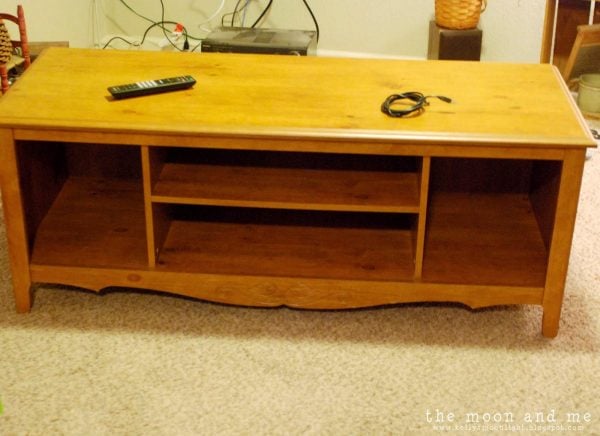 how to turn an entertainment center into a console, The Moon and Me on Remodelaholic