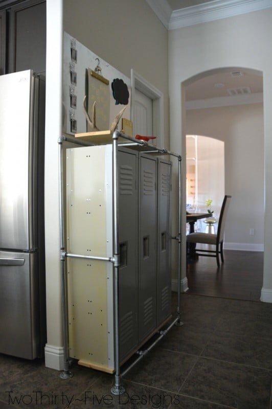 mudroom locker system in entryway, Two Thirty Five Designs on Remodelaholic