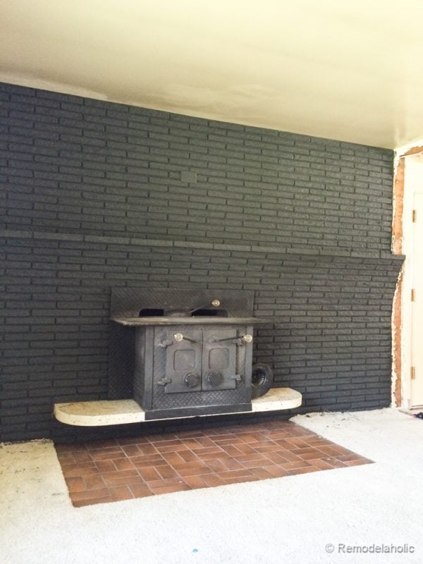 How to paint a brick mantel