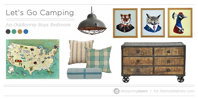 Let’s Go Camping – Inspiration for an Outdoorsy Boys Bedroom