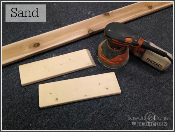 Sanding Boards for Ikea Lack Shelf Hack
