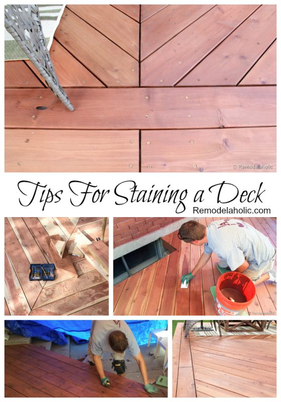 Tips for Staining a deck from @remodelaholic