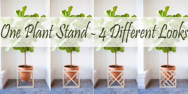 Modern Cube Plant Stand With Optional Fretwork