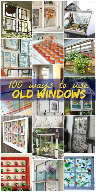 100 Ways to Use Old Windows on Remodelaholic
