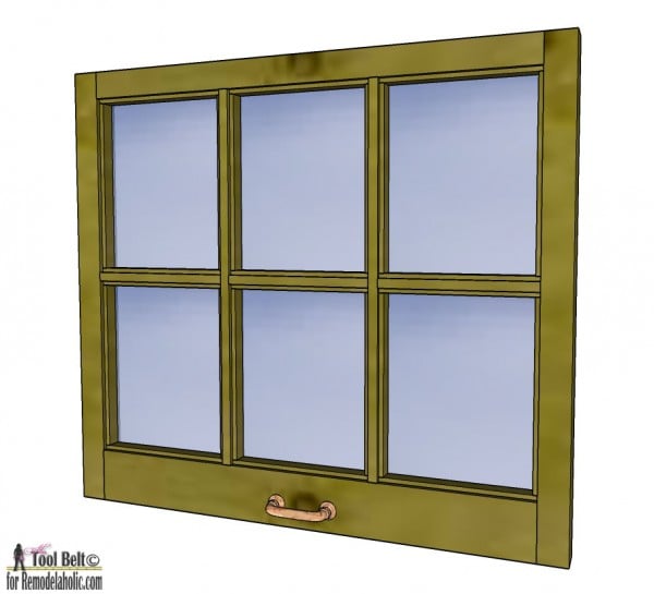 Free plans and tutorial to build a DIY 6 pane window frame like those old vintage windows.  #Remodelaholic #window #DIY