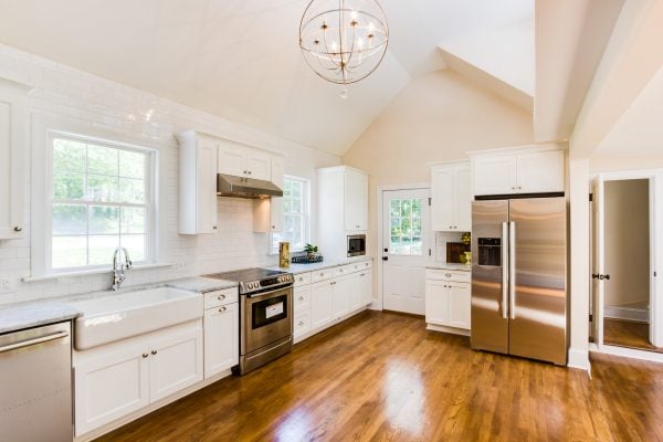 7 renovated kitchen with wood floors and white subway tile, Cobblestone DG on Remodelaholic
