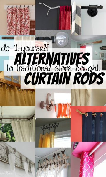 Alternative DIY Curtain Rods via Remodelaholic