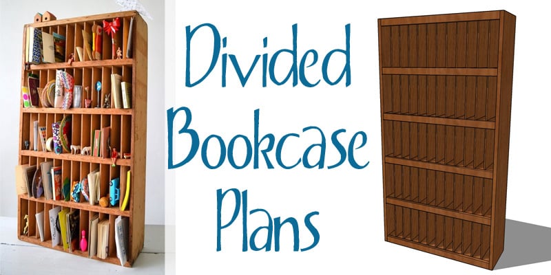 Divided Bookcase Building Plan