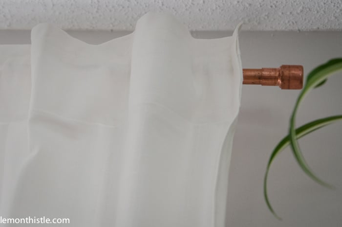 Upcycled Copper Pipe Curtain Rod