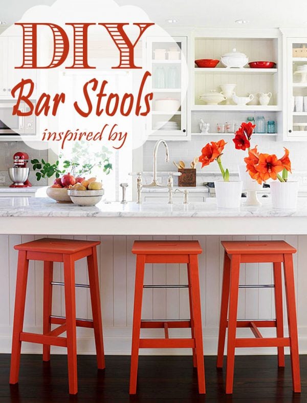 Easily build your own DIY bar stools with these free plans on Remodelaholic.com