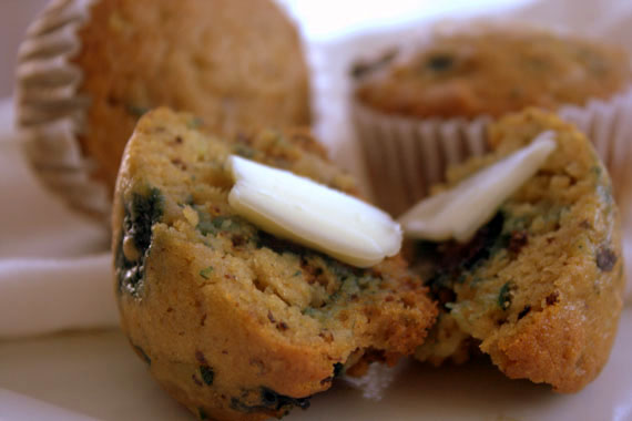 Zucchini Blueberry Whole Wheat Muffins