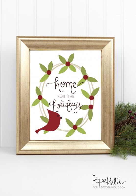 FREE Christmas Cardinal Printable @Remodelaholic by Paperelli