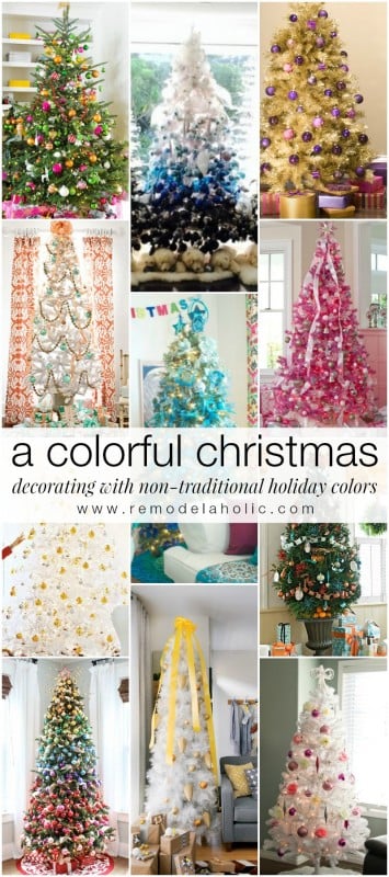 Decorating with Non-Traditional Christmas Colors @Remodeaholic #holidays #decorating #christmas