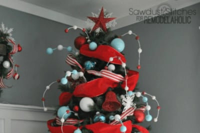 How To Create A Designer Christmas Tree On A Budget Sawdust 2 Stitches Featured On Remodelaholic